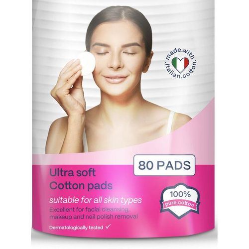 Cotton Pads 80 pcs Makeup remover Ultra Soft Italian – 100% Pure Natural Cotton