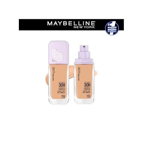 MAYBELLINE NEW YORK MAYBELLINE SUPER STAY LUMI-MATTE FOUNDATION 30H LONGWEAR, LIGHTWEIGHT, WATERPROOF, SWEATPROOF, HEATPROOF, STAY TRUE TO TONE ALL DAY, 119