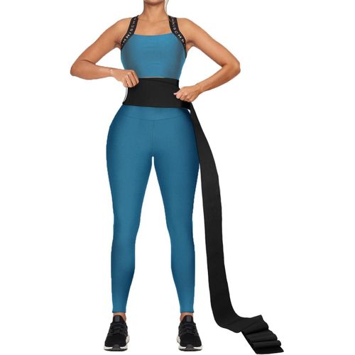 OHOTTER Waist Wrap for Stomach, Bandage Wrap Waist Trainer for Women, Body Shapewear Tummy Belt for Weight Loss & Lower Belly Fat, Black-xl-4m, One Size