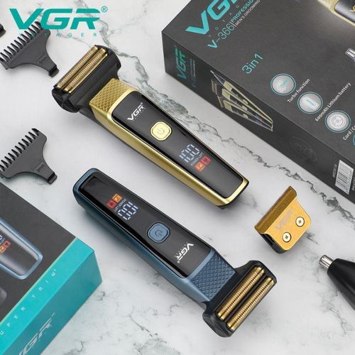 VGR-V-366 3-in-1 Grooming Kit for Men - Limited Edition Blue