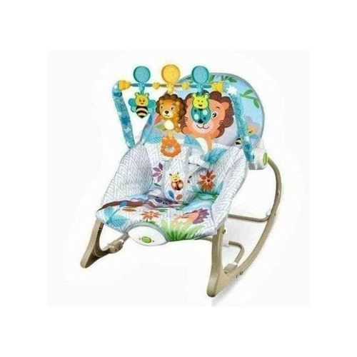 Deluxe Infant Comfort Rocker & Activity Bouncer with Hanging Toys - Soothing Vibration & Interactive Sensory Play Seat for Babies