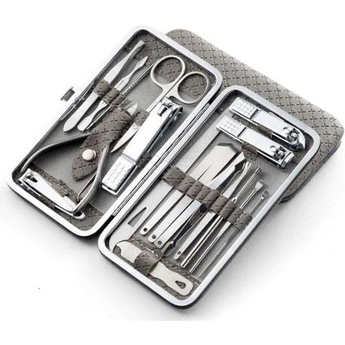 ALKAYAN Manicure and Pedicure Set 19-Piece– Professional Stainless Steel Nail Clipper Kit for Women – Grooming Tools for Nails, Eyebrows, and – Travel Case Included