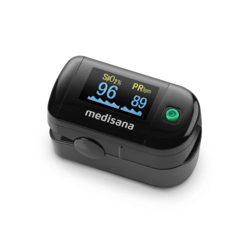 PM 100 Pulse Oximeter Black Edition - Fingertip Blood Oxygen Saturation & Heart Rate Monitor - German Technology