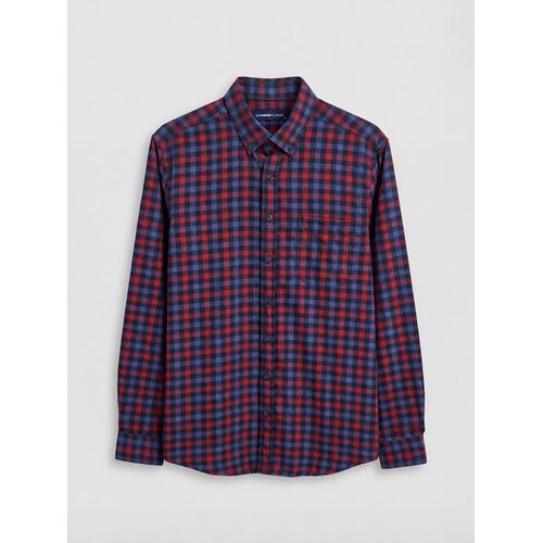 Regular Fit Plaid Twill Men's Shirt