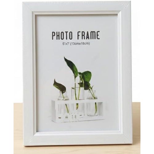 White photo frame, classic design, size (13x18 cm) for home decor