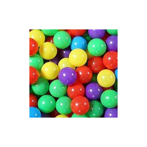 JoJo Su Soft Plastic Ball Pitcher Set for Babies and Toddlers Ages 1-5 Years, 5 Colors, 50 Pieces