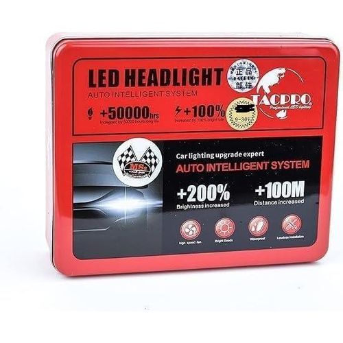 TacPro Genie LED Car Lights, Genuine Headlight and Taillight (880), Fits Many Cars - Mitsubishi, Red