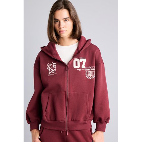 Oversize Fit Hooded Printed Thick Sweatshirt Fabric Harry Potter Licensed Cardigan