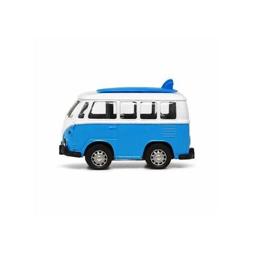 Blue Mini Toy Bus with Opening Doors