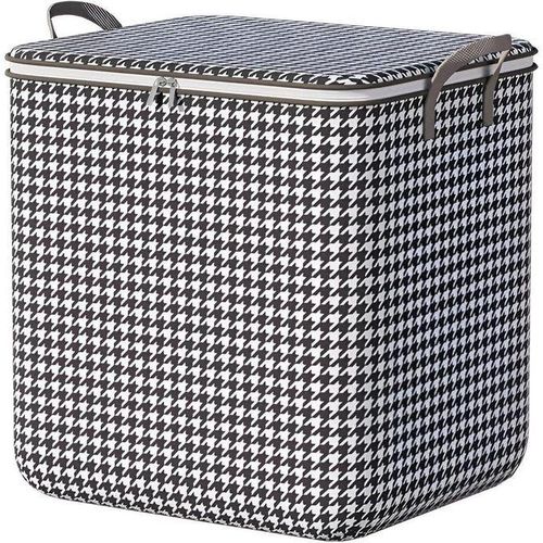 180L Foldable Clothes Storage Bag – Large Storage Organizer Box for Blankets, Comforters, Bedding & Clothes – Moisture Resistant Closet Organizer with Zipper, Clear Window & Reinforced Handles