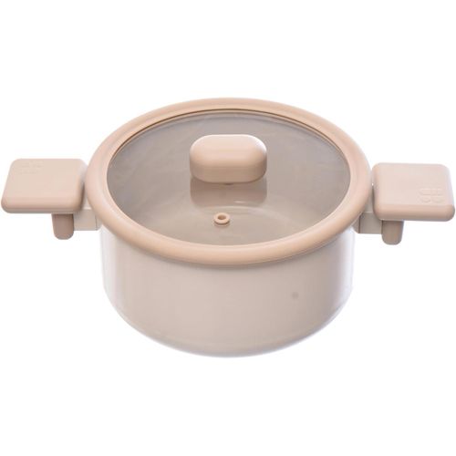 Full Induction Chouchou Aluminum Casserole, 18 cm Size, Beige