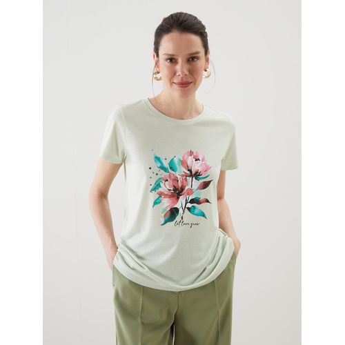 Crew Neck Floral Women's T-Shirt