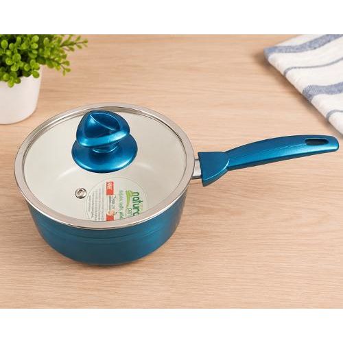Ceramic Sauce Pan with Glass lid 16 cm made in turkey