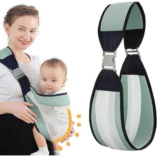 Baby and toddler carrier, adjustable wrap carrier for babies, half-wrap style waist carrier, one size fits all baby carrier