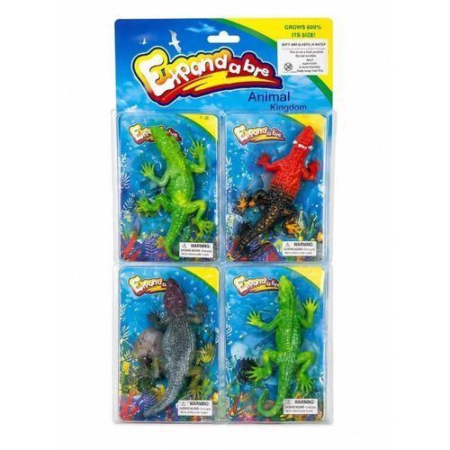 Toys that grow in water, large lizards, 4 pieces