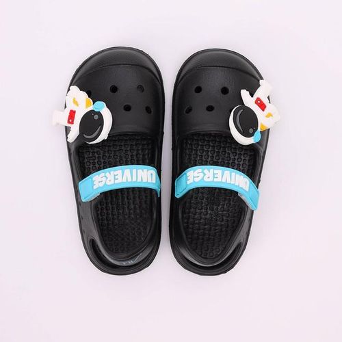 Black Astronaut Pattern Boys Sandal