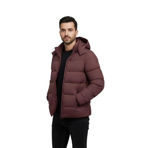 Waterproof Winter Puffer Jacket with Removable Hood