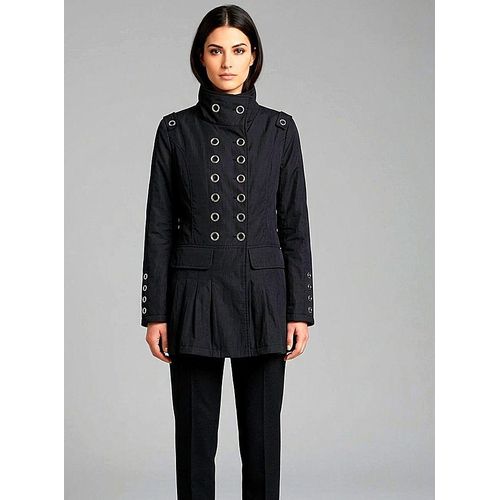 Black Waterproof Jacket with a Stylish Military Design - Complete Protection and a Precise Fit