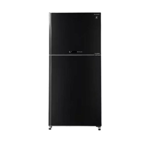 538L 2-Door Inverter Plasma Digital Refrigerator with Black Glass Door SJ-GV69G-BK
