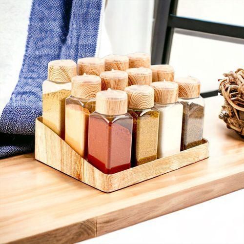12-piece Spice Set In Stand Wood ( BLACK FRIDAY OFFER )