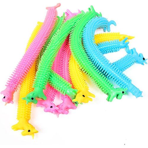 10 Pack Stretchy Strings Fidget Toys Unicorn Monkey Noodle Fidget Toy for Adults Kids Anxiety Stress ADD ADHD or Autism, Relaxing Toys, 4 Colors.
